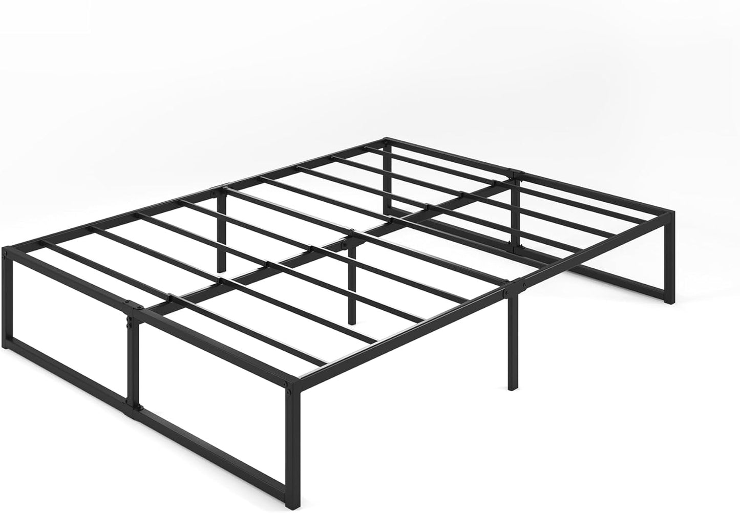 URBAN NEST Lorelei 14 Inch Metal Platform Bed Frame, Steel Slat Support, No Box Spring Needed.
